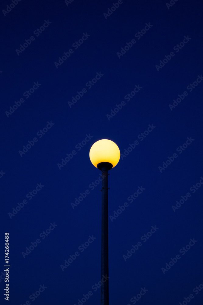 Street lamp against the night sky