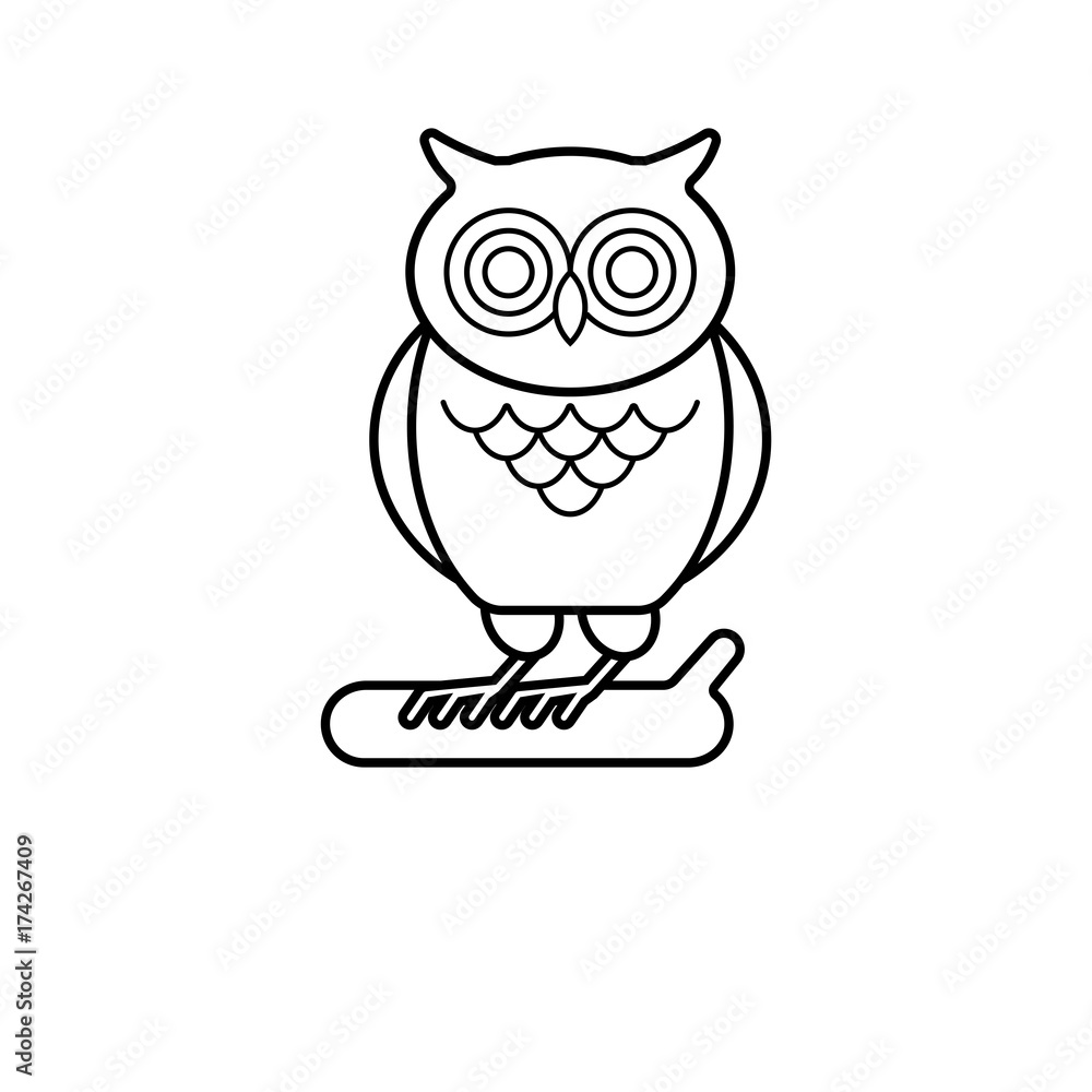 Obraz premium Owl vector icon