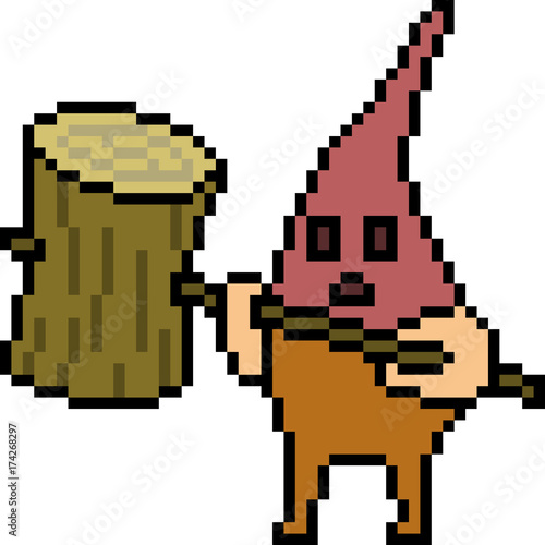 vector pixel art monster murderer