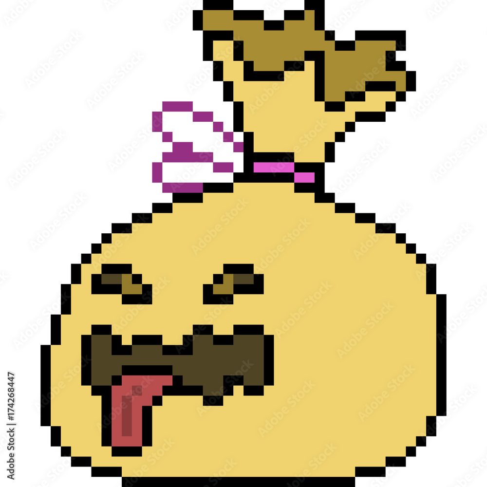 vector pixel art monster bag vector pixel art monster bag