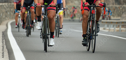 Cycling competition cyclist athletes riding a race