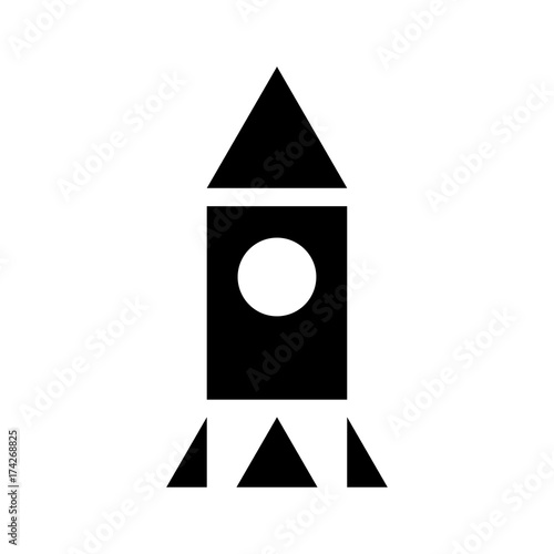Rocket black icon .