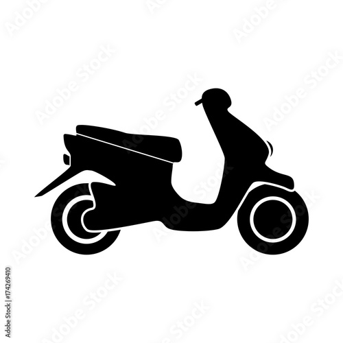 Scooter black icon .