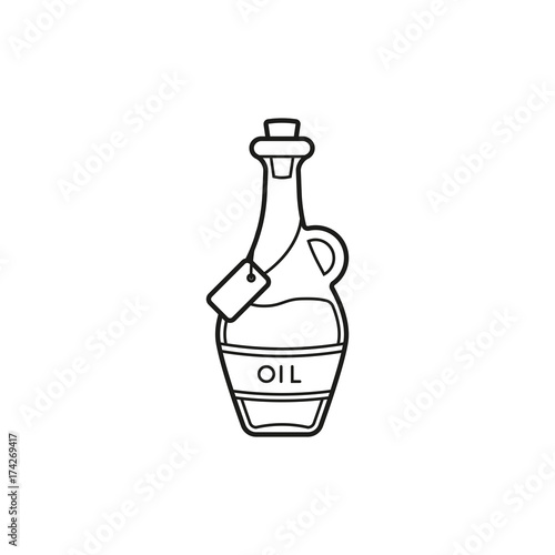 Oil bottle vector icon