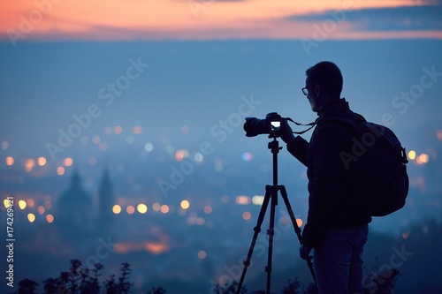 Silhouette of the photographer