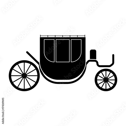 Carriage black icon .