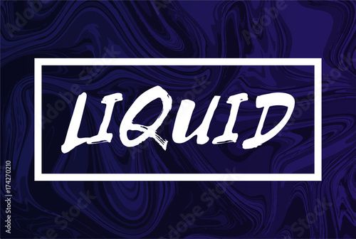 Abstract liquid background with text. Design trendy liquify cover. Purple color