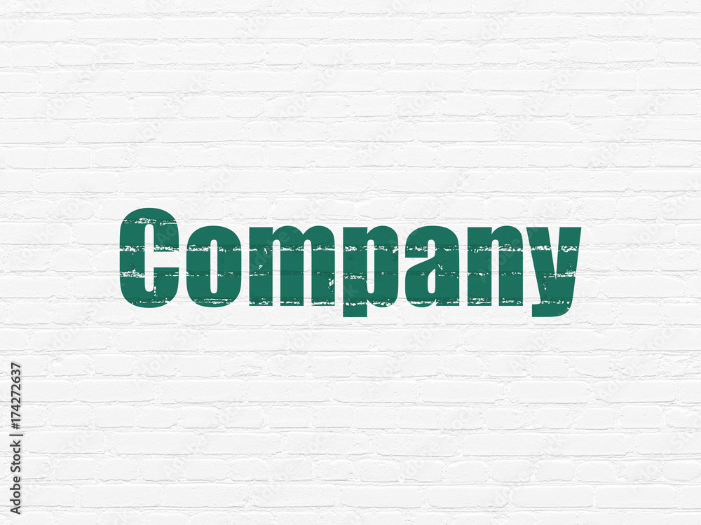Business concept: Company on wall background