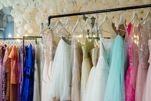 women's dresses on hangers