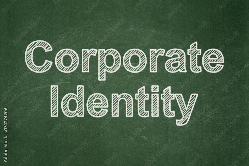 Obraz premium Finance concept: Corporate Identity on chalkboard background