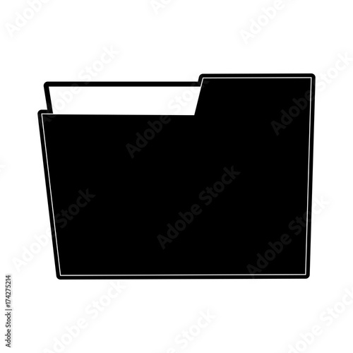 file folder icon image vector illustration design black and white