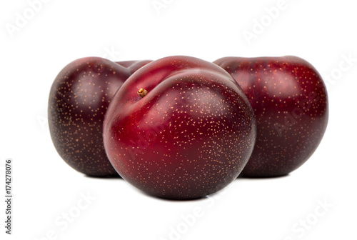Three red plum