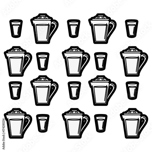 Wallpaper Mural Mug and glass cup icon vector illustration graphic design Torontodigital.ca