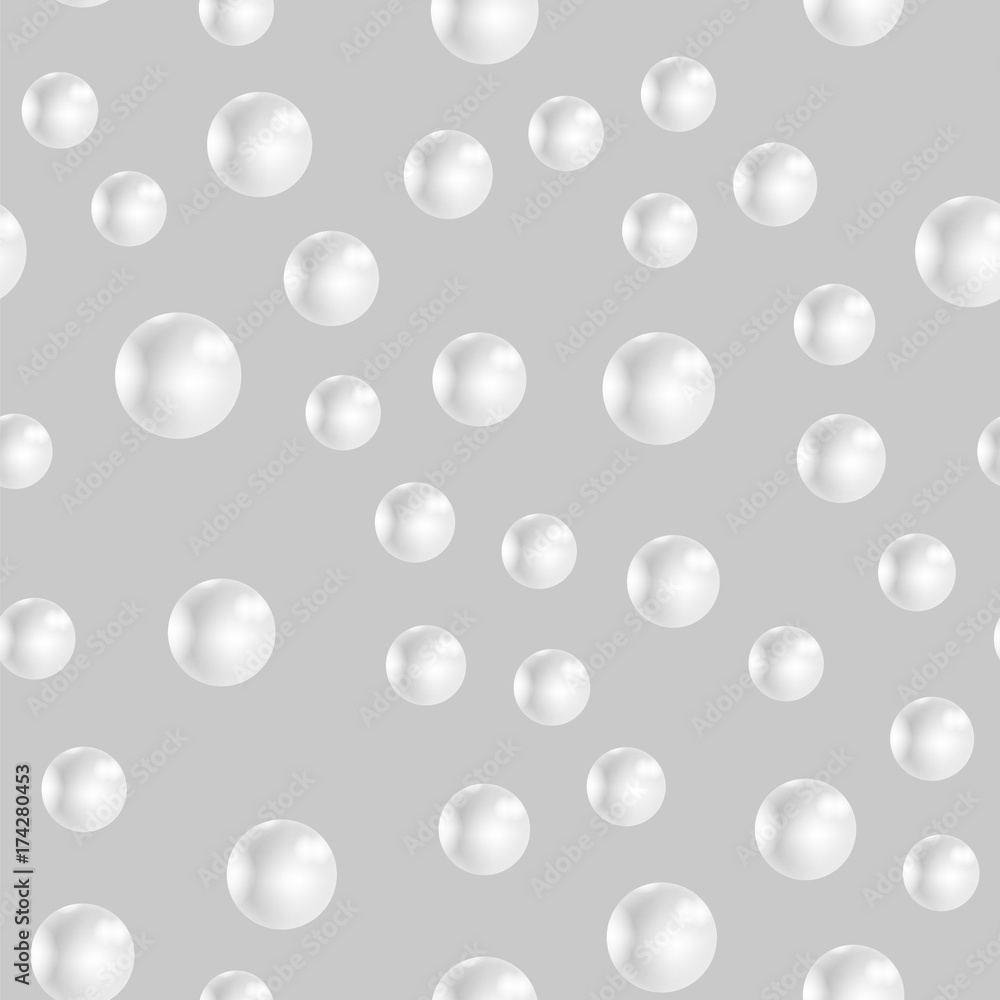 White Pearl Random Seamless Pattern