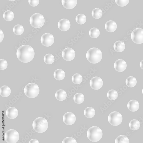 White Pearl Random Seamless Pattern