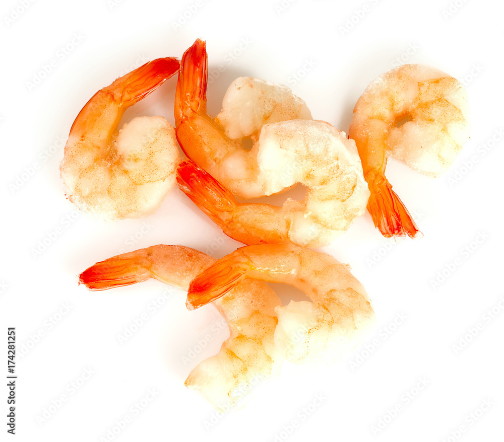 shrimps isolated on white background shrimps isolated on white background