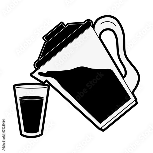 Delicious juice drink  Delicious donuts dessert icon vector illustration graphic design