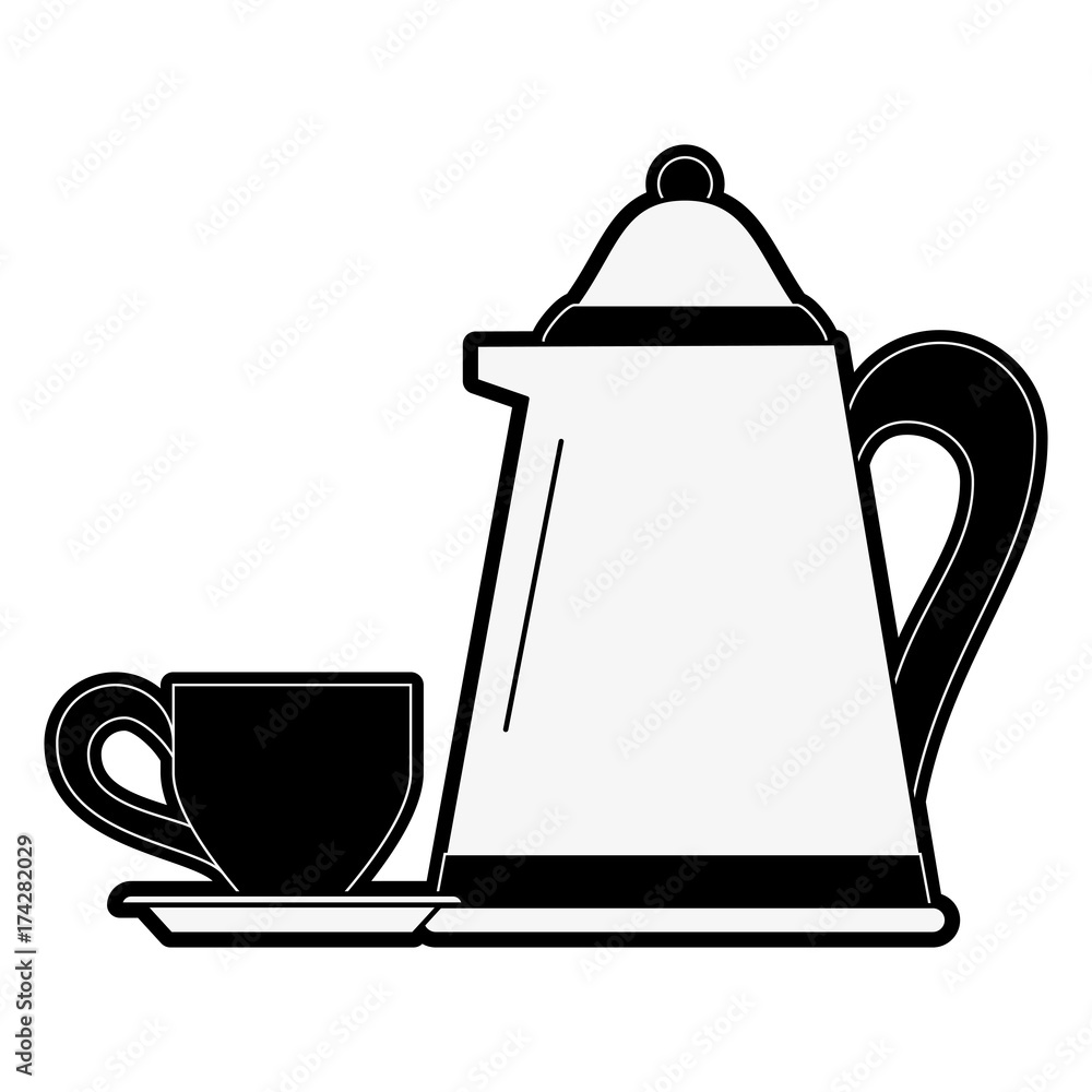 Fototapeta premium Delicious coffee drink icon vector illustration graphic design