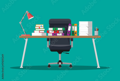 Pile of paper documents and file folders