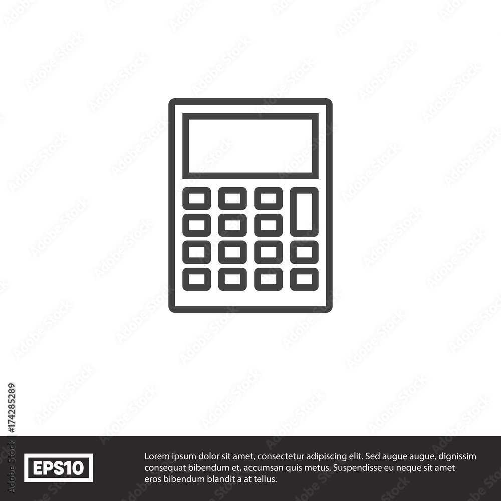 Calculator vector icon Calculator vector icon