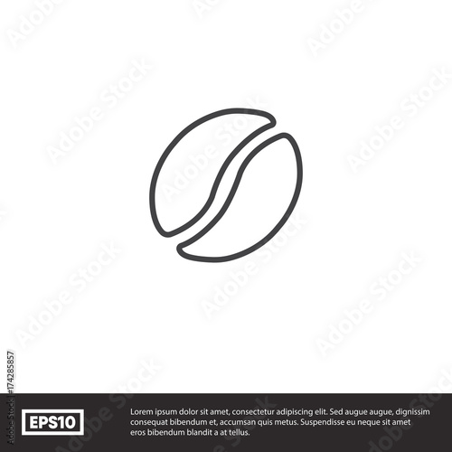 Coffee grain vector icon