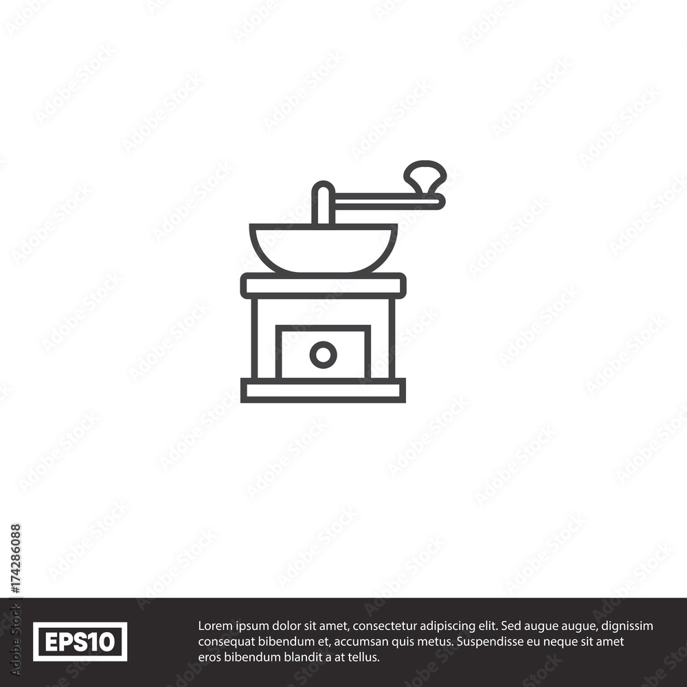 Coffee Mill vector icon Coffee Mill vector icon