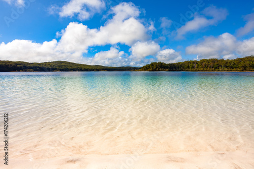 Crystal clear water at Lake Mckenzie  Fraser Island  Sunshine Coast  Queensland  Australia.