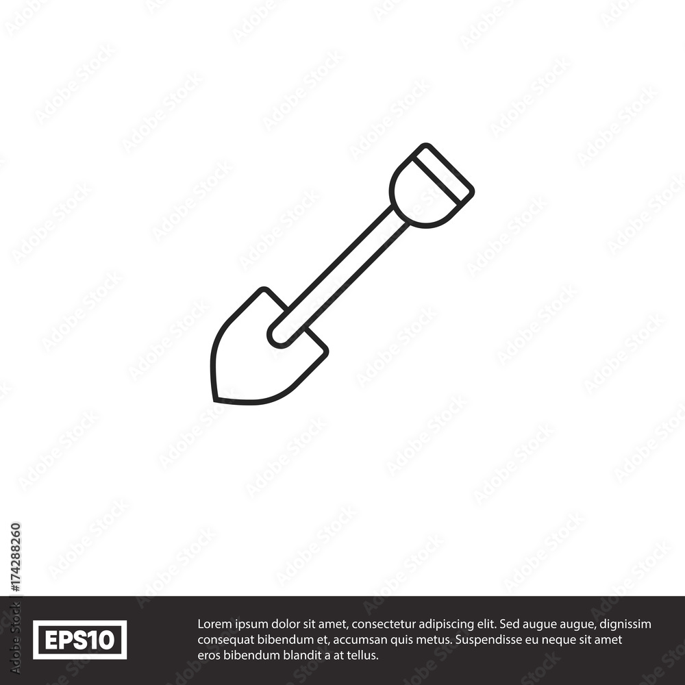 Shovel vector icon Shovel vector icon