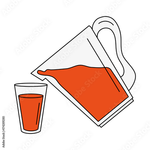 Delicious juice drink Delicious donuts dessert icon vector illustration graphic design