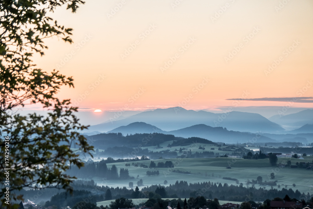Bavarian Countryside at Sunrise