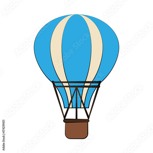 hot air balloon icon image vector illustration design 