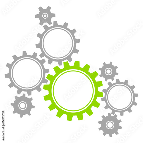 Gears Graphics Grey/Green