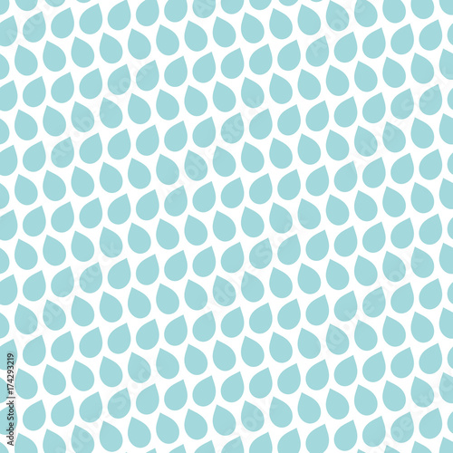 Retro Seamless Pattern Raindrops Diagonal Turquoise