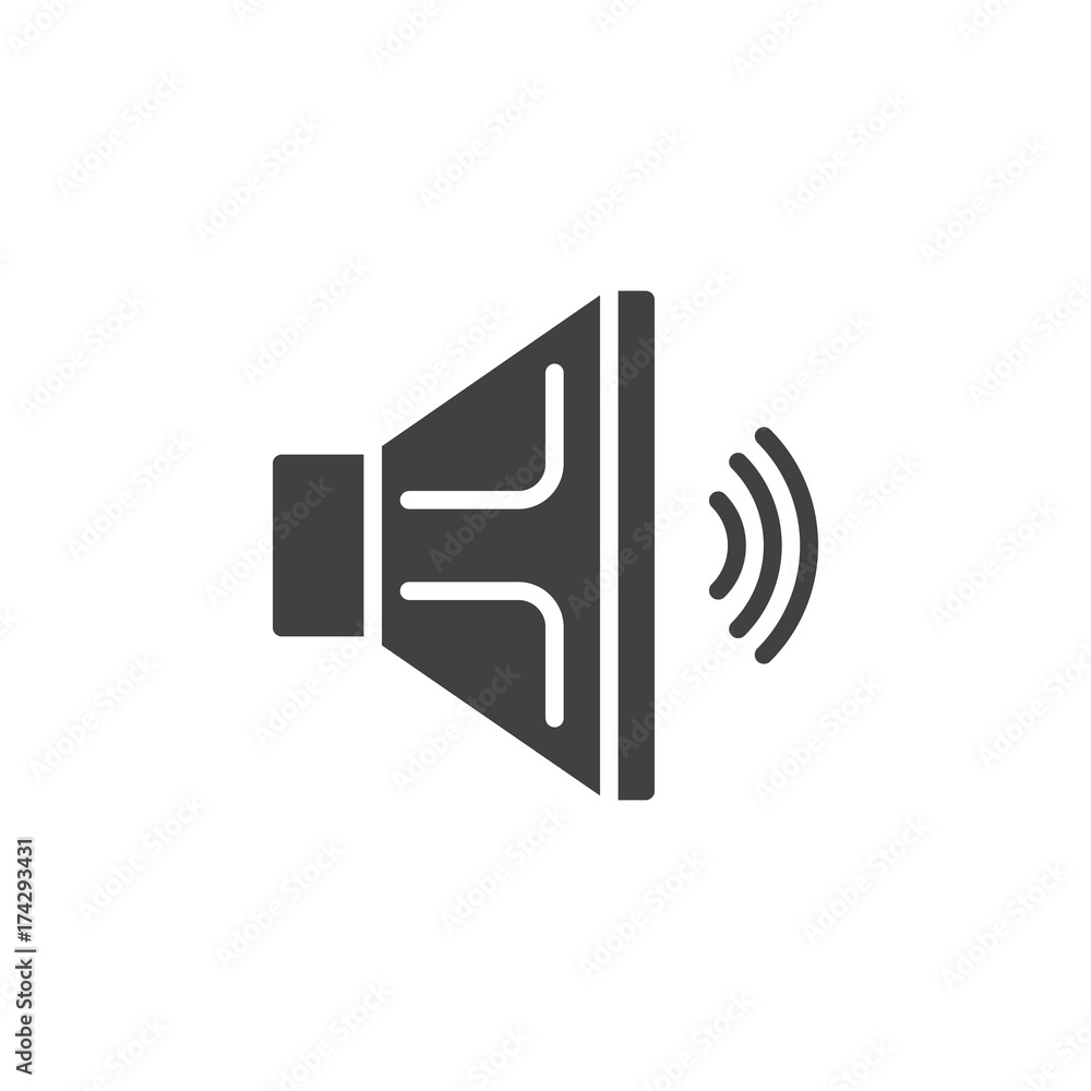Speaker icon vector, filled flat sign, solid pictogram isolated on white. Symbol, logo illustration. Speaker icon vector, filled flat sign, solid pictogram isolated on white. Symbol, logo illustration.