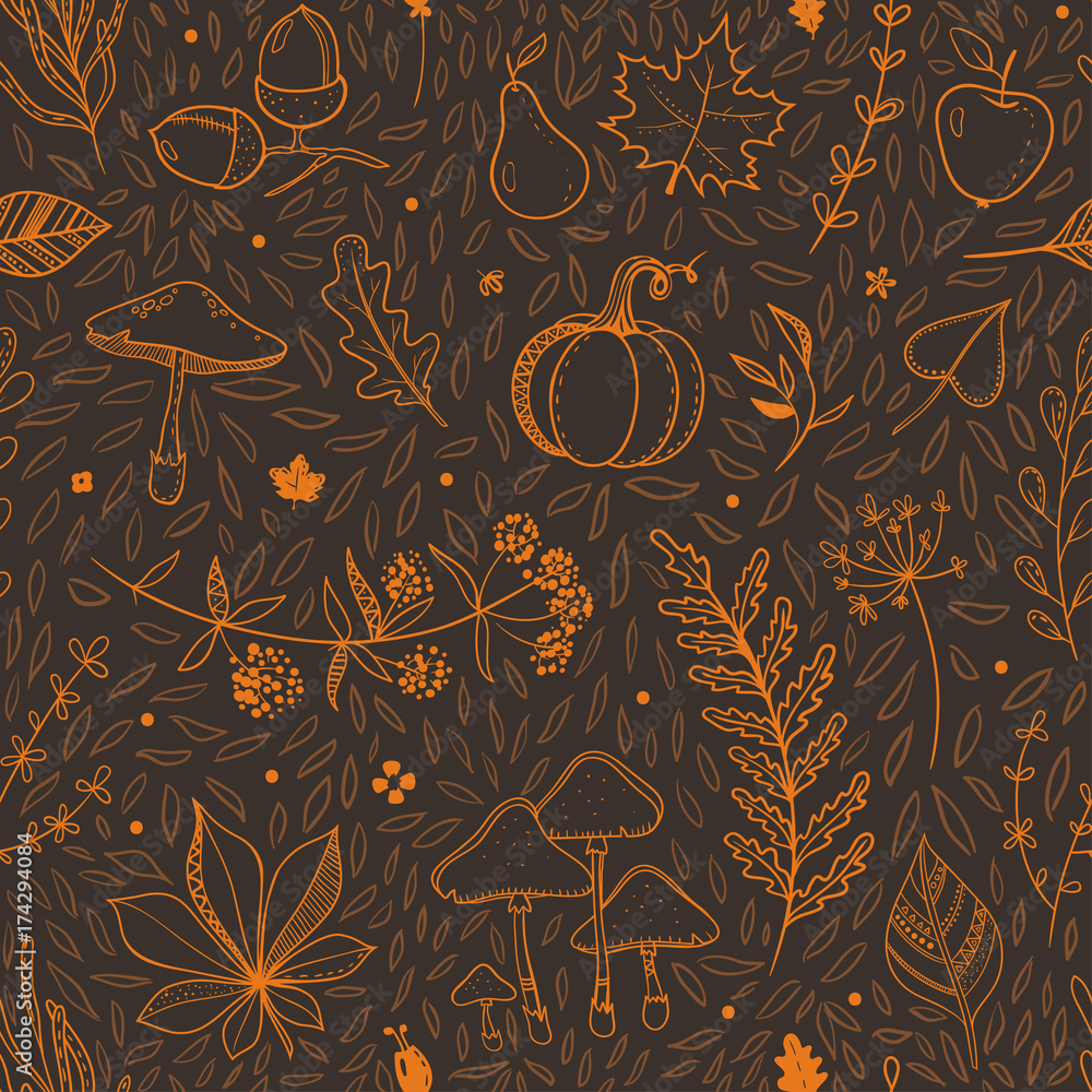 orange and brown autumn pattern
