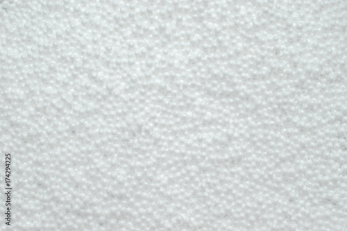 White styrofoam ball background.