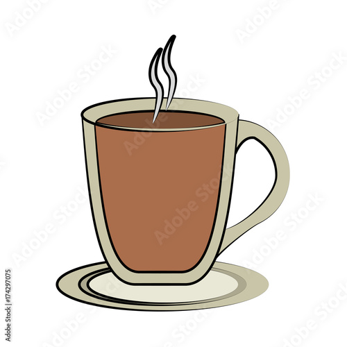 coffee cup beverage icon image vector illustration design 
