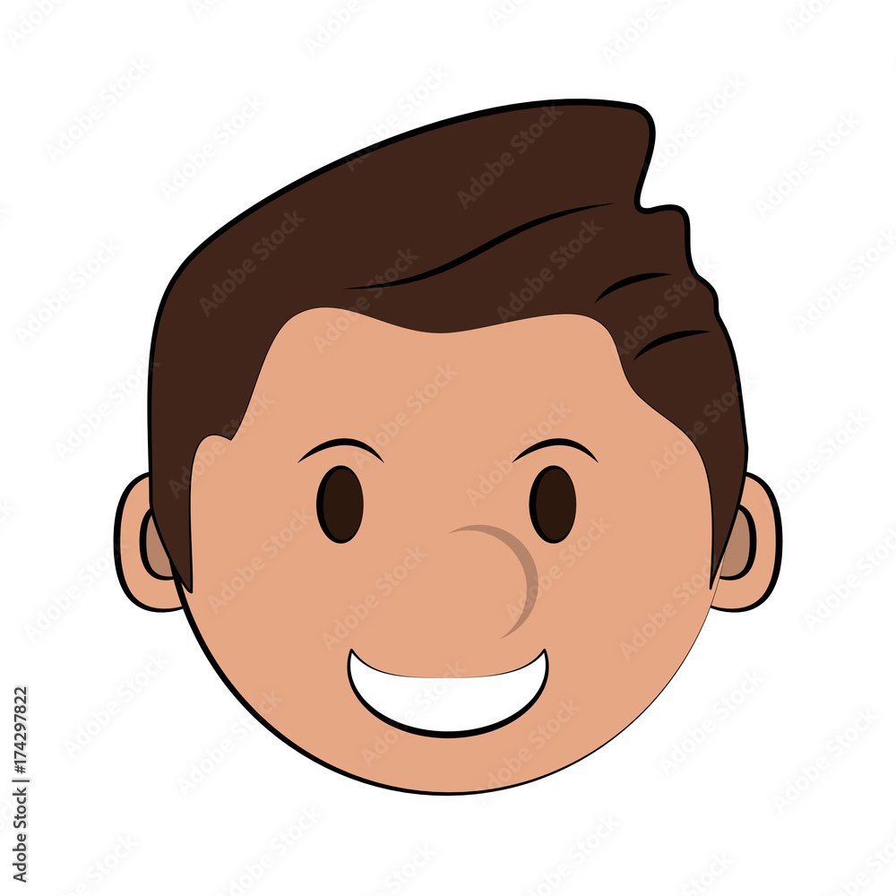 happy boy face icon image vector illustration design 