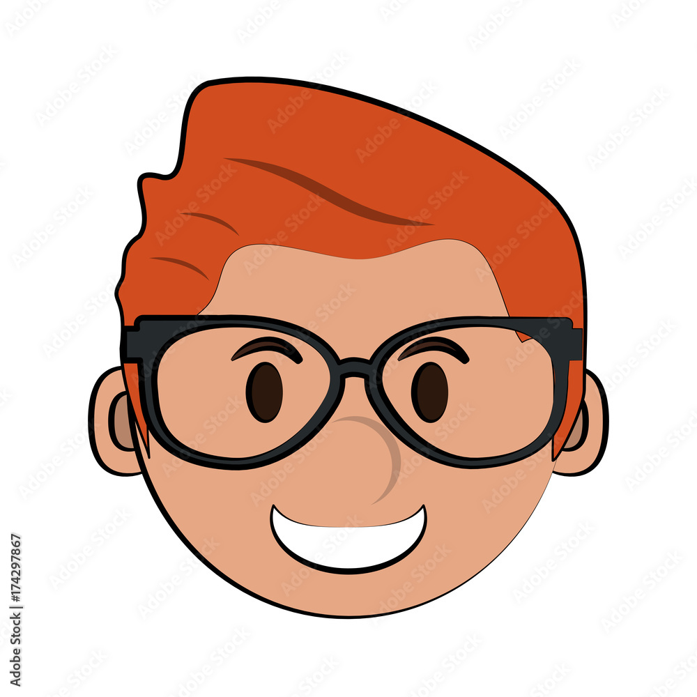 happy boy wearing glasses face icon image vector illustration design happy boy wearing glasses face icon image vector illustration design