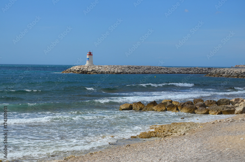 View of a lighthouse in the south of France