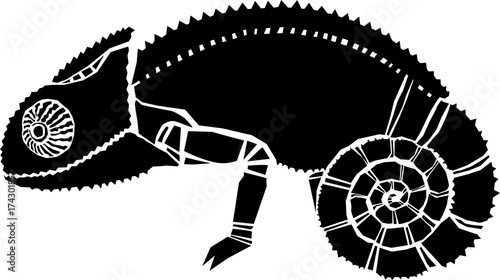 Chameleon vector illustration