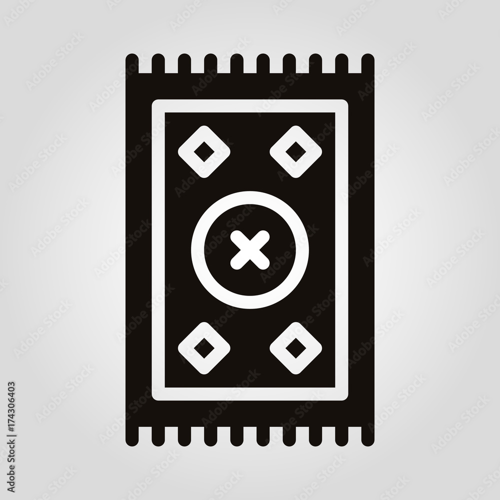 Carpet isolated vector flat icon Carpet isolated vector flat icon