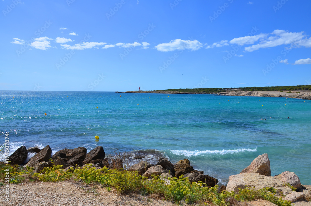 Sainte Croix beach in the south of France