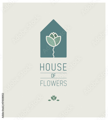 Fleur, rose, fleuriste, magasin, boutique, enseigne, nom, identité, marque, logo, bouquet, maison, naturel, pastel