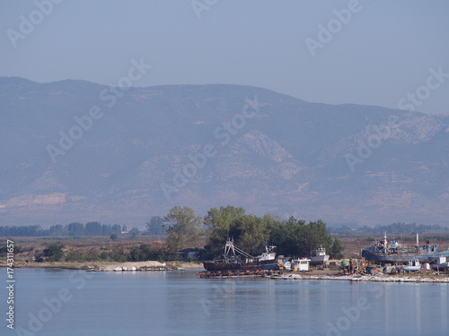 Widok na port greckiej wyspy Thassos