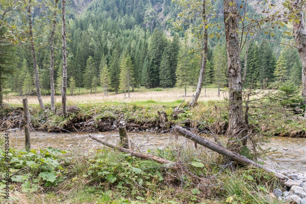 Fototapeta premium Göriachtal im Lungau mit Blick auf die Berge, Österreich