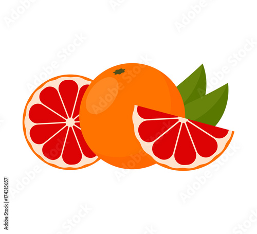 Icon Grapefruit. Vector illustration.