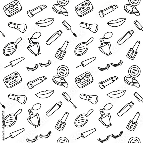 Beauty cosmetics and makeup pattern