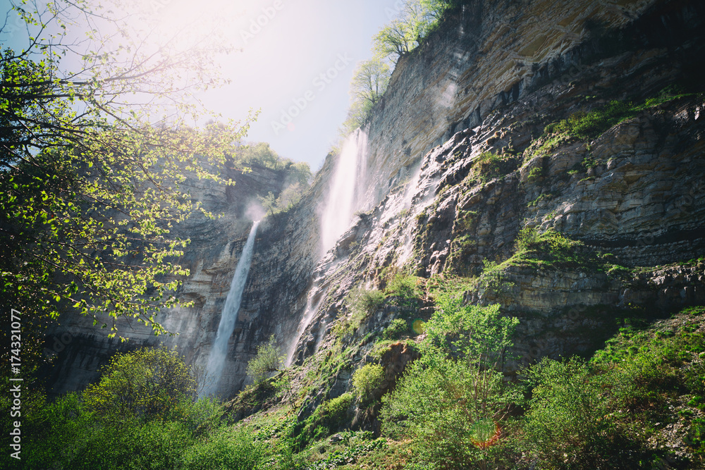 Fototapeta premium Kinchkha Waterfall near Kutaisi, Georgia