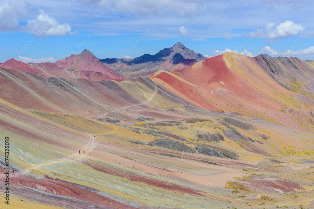 Vinicunca, also known as Rainbow Mountain, near Cusco, Peru